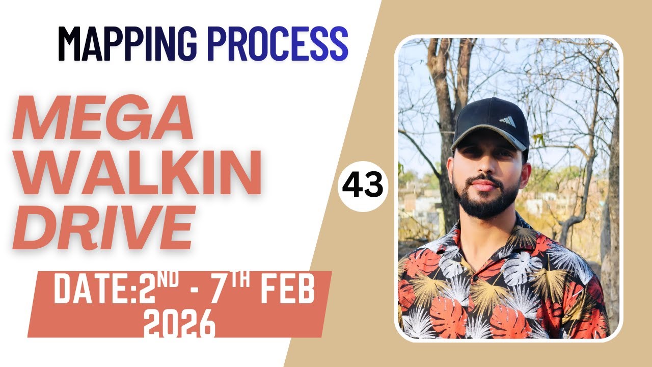 Mapping Process Job | Mega Walkin Drive | Date:2nd Feb - 7th Feb 2026 | Freshers | 5 Days Working