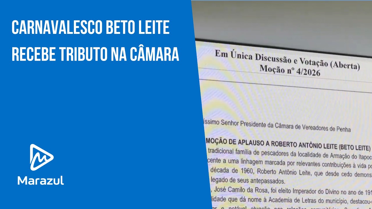 Carnavalesco Beto Leite recebe tributo na Câmara