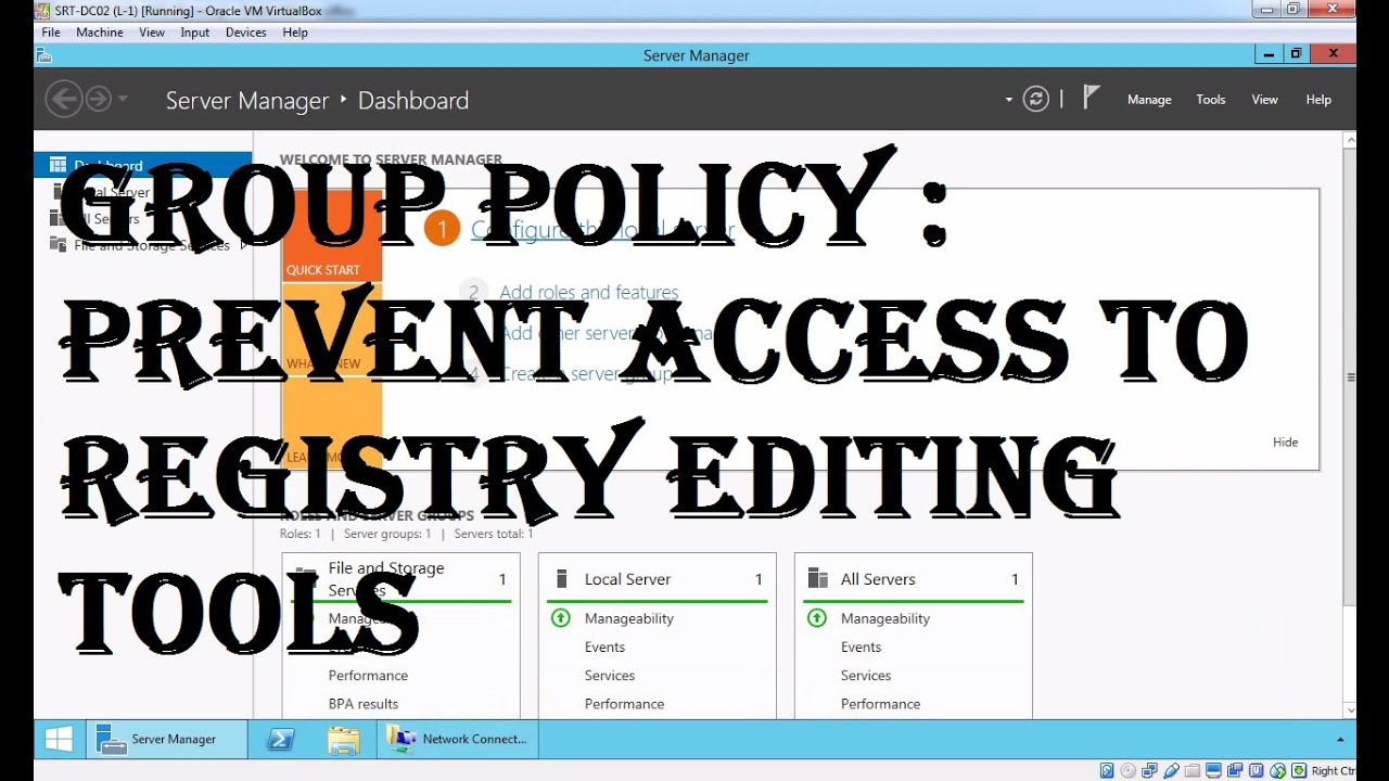 Group Policy : Prevent access to registry editing tools - YouTube