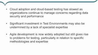 Emerging Trends in Testing - Conclusions from the 2013-2014 World Quality Report - EuroSTAR