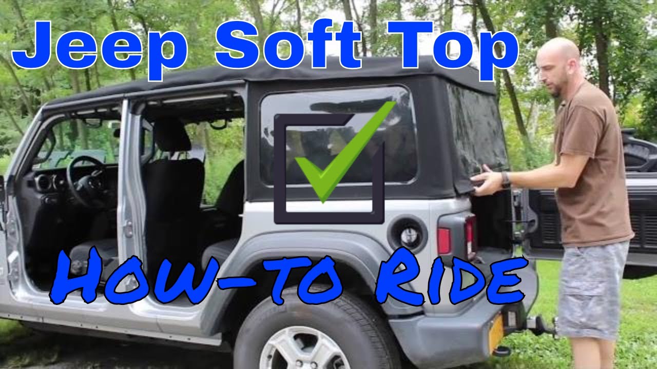 Jeep Wrangler JL 2018 Unlimited Sport Soft top positions ok to ride half  open/down freedom style - YouTube