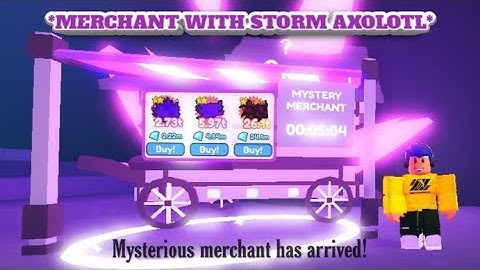 Pet Simulator X - ROBLOX- MYSTERY MERCHANT WITH RAINBOW STORM AXOLOTL | SO CHEAP | SUPER OP!