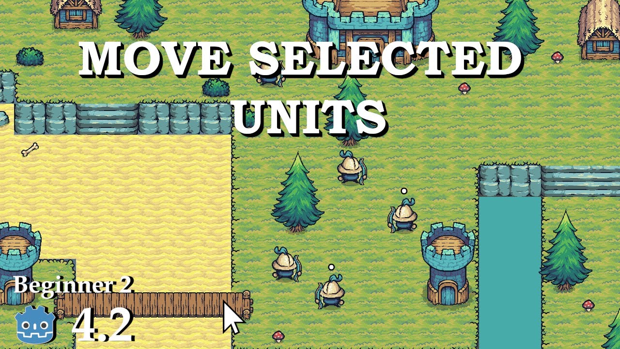 move selected Units - Learn Godot 4 2D - no talking - YouTube