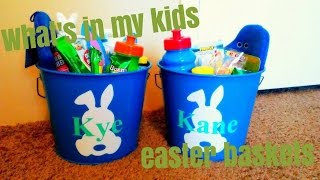 What's in my kids Easter baskets | Walmart and Dollar Tree Easter Baskets