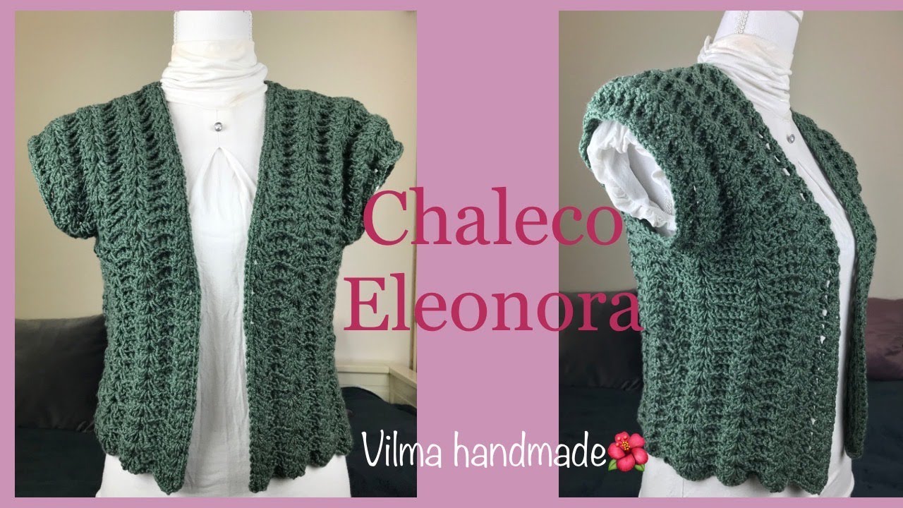 Cómo tejer fácil chaleco de una sola pieza a crochet.