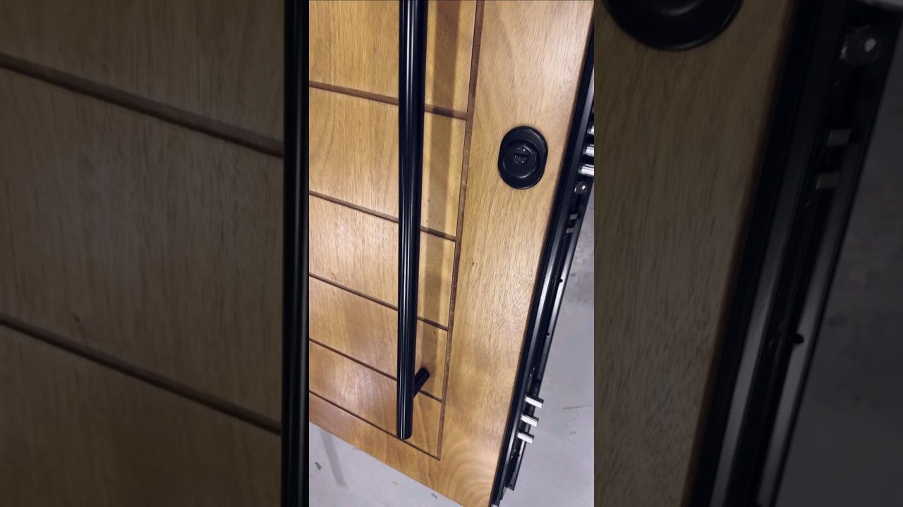 Smart Maple Pivot Door with Steel Core & Bolts