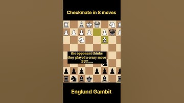 Checkmate in 8 moves - Englund Gambit 🔥🔥 #shorts #chess