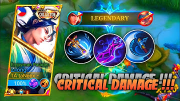 ZILONG FULL CRITICAL DAMAGE BUILD! ONE HIT DELETE (UNLI CRITICAL) ZILONG BEST BUILD 2022 | MLBB