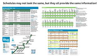 How to Read Blue Bus Route Schedules