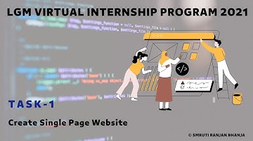 LGM VIRTUAL INTERNSHIP PROGRAM 2021 (JULY) | Single Page Website Designing | Task-1