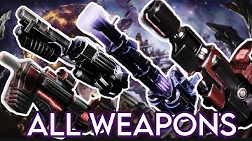 Transformers: War for Cybertron (2010) - ALL Weapons Showcase
