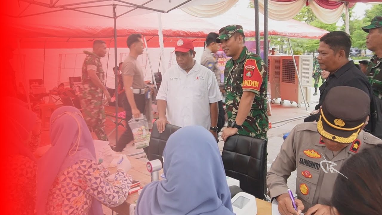 Kodim 1002 HST dan PMI Gelar Donor Darah Sambut HUT ke 80 TNI - YouTube