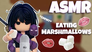 Roblox ASMR ☁️ Eating Marshmallows!! (Satisfying + CHEWY) MM2