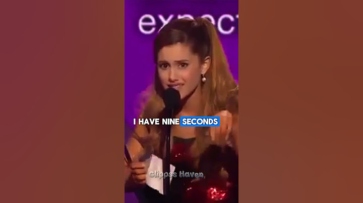 Ariana Grande Fastest Speech Ever
