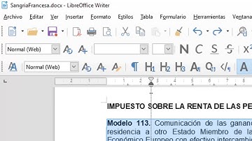 Sangría Francesa Libre en LibreOffice Writer
