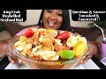 KING CRAB  + LOBSTER DESHELLED SEAFOOD BOIL MUKBANG