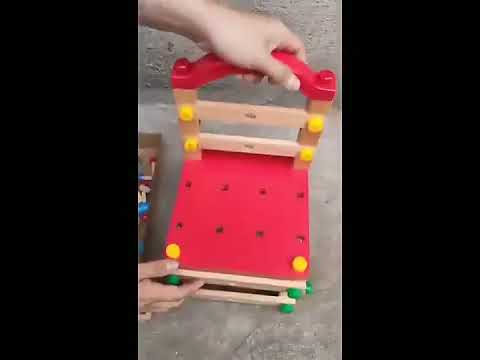 Luova puinen kokoonpanotyökalusarja lapsille – Lasten lelu #lelut #lastenlaulut #toys