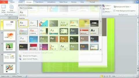 Documents PowerPoint 2010 Training: Apply Themes.m4v