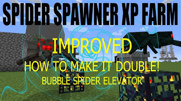 Minecraft Spiders spawners farm (IMPROVED,  DOUBLE AND ELEVATOR)