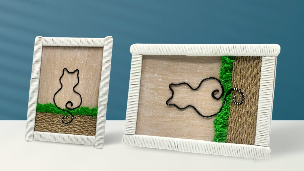 Look What❗️ I Made with Cardboard, Wood Stick and Wool! ♻ Home Decorating idea Handmade Easy