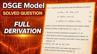 🌿DSGE Model Full Exam Solution (Question 2)🌿