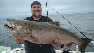 Trolling Lake Ontario KING & COHO Salmon Fishing  - TRIPLES & DOUBLES  #fishing #fishingvideo