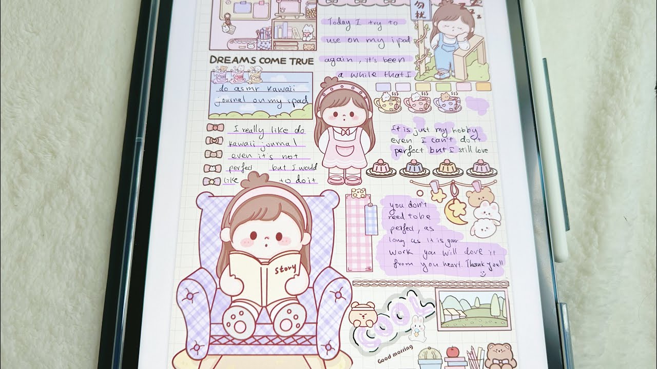 stickers journaling 🩷🩵cute kawaii sticker🌈 Immersive ASMR bullet journal  