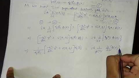 Time Independent Schrodinger Equation for B.sc 3rd year by Sapna Agarwal