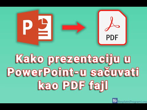 Kako prezentaciju u PowerPoint-u sačuvati kao PDF fajl