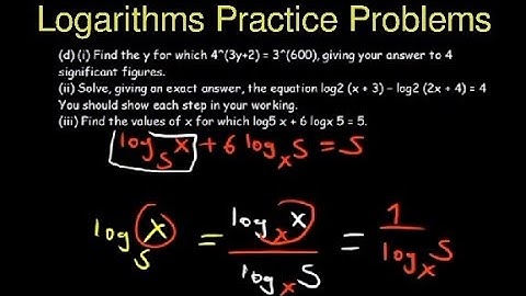 Logarithmic equations practice problems | Change of base
