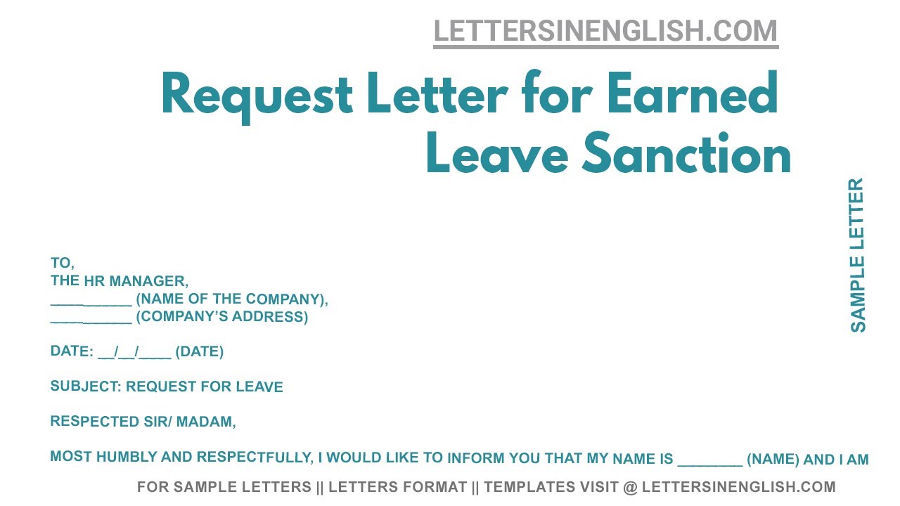 application letter for leave sanction