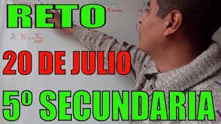 SOLUCION DEL RETO APRENDO EN CASA 5 DE SECUNDARIA MATEMATICA DEL  20 DE JULIO SEMANA 16