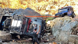 RC car : Rescue action(Jeep JK & YJ / Trail Finder2 SWB / TRX4 Defender D110 Pickup)