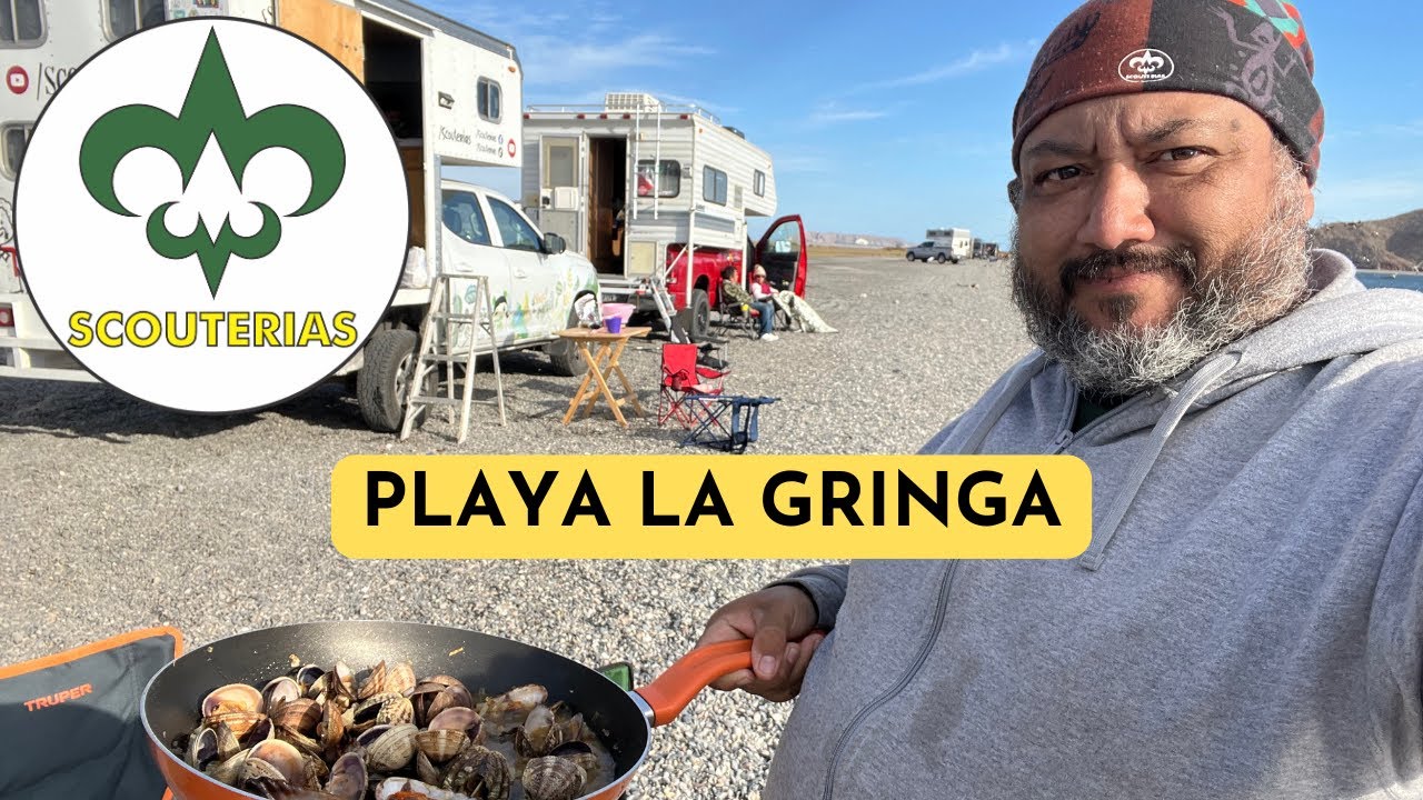 Caravana del Desierto 2.0 arribando a la PLAYA LA GRINGA, BCS, México.