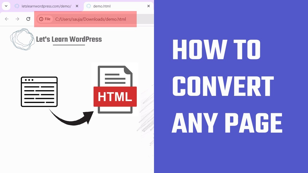 How to Convert Any Page to HTML - YouTube