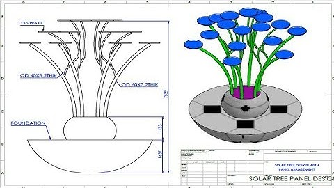 #Solar tree for setting place in solar panel design#solar tree Design structure for solidworks model