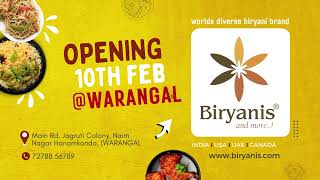 Biryanis and More New Branch opening in Warangal
