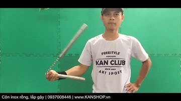 [Nunchaku - SLOW MOTION 2] Côn nhị khúc inox rồng, lắp gậy. #Kanshop. #Nunchaku. Kanclub
