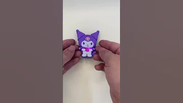Glowing Kuromi Eraser 💜🖤 #kawaii #kuromi #eraser #review #sanrio