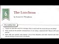 ||DAV Class 8 English|| The Luncheon by Somerset Maugham Part 1|| Complete detailed explanation||