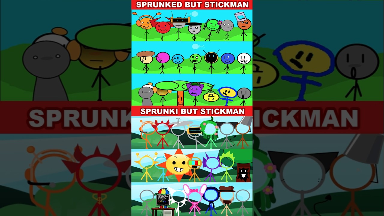 SPRUNKED BUT STICKMAN vs SPRUNKI BUT STICKMAN *MIX VERSION* 