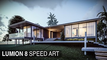 Making of Modern Home in Lumion 8  -speed art 2020