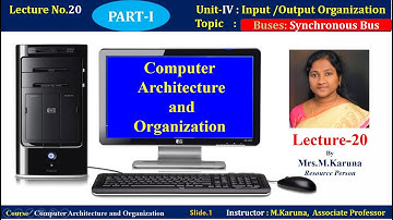 CAO-Class-20-part-1 Buses: Synchronous Bus