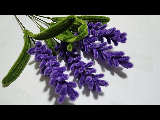 DIY Easy Pipe Cleaner Lavender  How to make Beautiful Lavender flowers  from Chenille Wire 