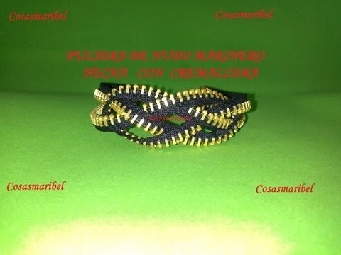 Pulsera  con cremallera de moda.