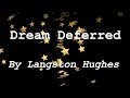 Dream Deferred by Langston Hughes (read by Gilberto Graywolf)