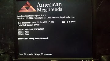 Fix Error Memory Size Decrease | Error Found 0164 | Lenovo Pc