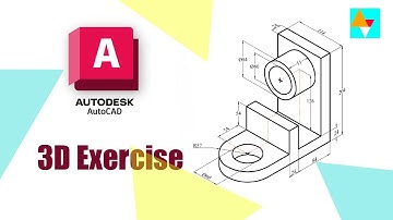 AutoCAD 3D modeling Exercise #5 using presspull command