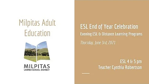 ESL 4 & 5 pm with Teacher Cynthia Robertson