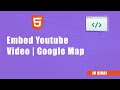 Embed Youtube Video | Embed Google map in HTML | Web Development in Urdu | Hindi | Devscore